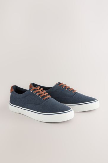 Buy Navy Blue Classic Canvas Pumps from Next Bahrain