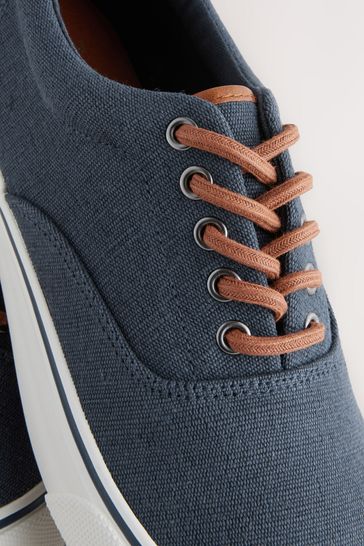 Buy Navy Blue Classic Canvas Pumps from Next Bahrain