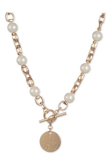 Buy Lauren Ralph Lauren Gold Tone Pearl Link Pendant bei Next