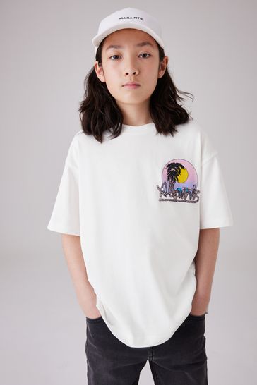 smALLSAINTS White/Chroma Boys Graphic Oversized Crew T-Shirt