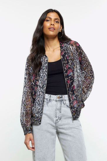 River island tiger best sale print blazer
