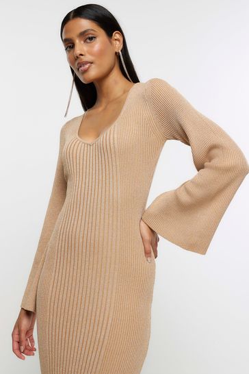 River island metallic dress best sale