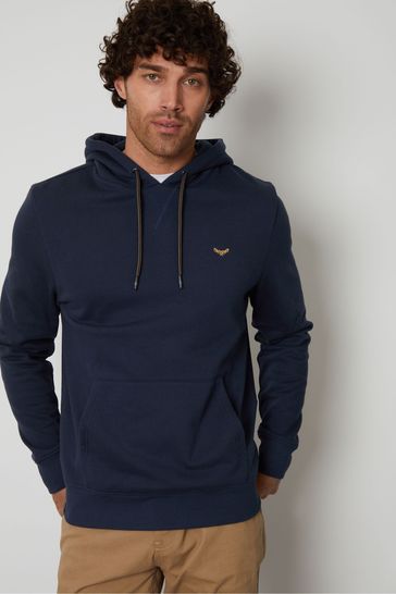 Threadbare Navy Blue Overhead Pullover Hoodie