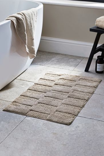 Buy Chequered Texture Bath Mat from Next Turkey