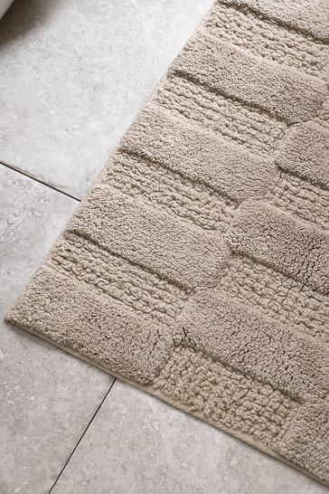 Buy Chequered Texture Bath Mat from Next Turkey