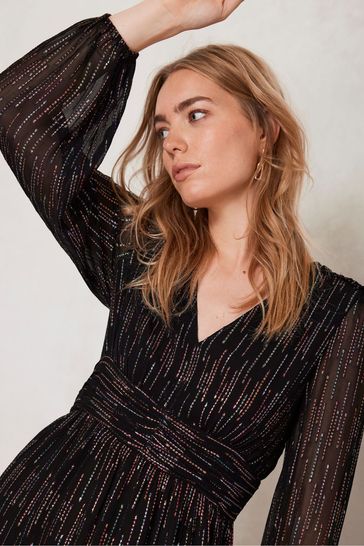 Mint velvet black wrap dress outlet