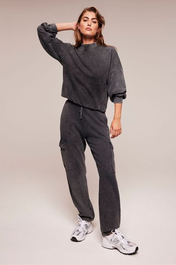 Buy Mint Velvet Grey Jersey Cargo Joggers from Next Lithuania