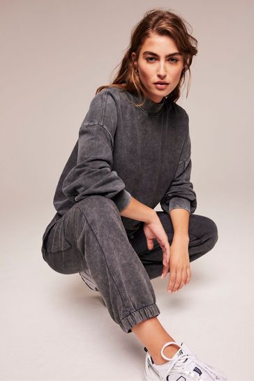 Buy Mint Velvet Grey Jersey Cargo Joggers from Next Lithuania