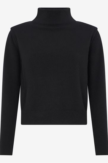 Buy Mint Velvet Black Roll Neck Jumper from Next Luxembourg