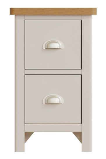 K Interiors Truffle Lana Solid Wood Compact Bedside Cabinet