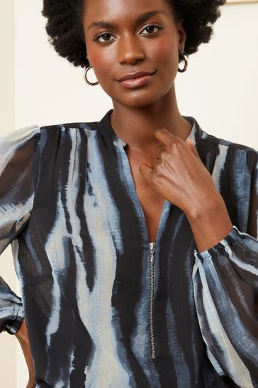Grey sheer blouse hot sale