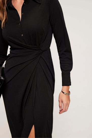 Buy Mint Velvet Black Midi Shirt Dress from Next Ireland
