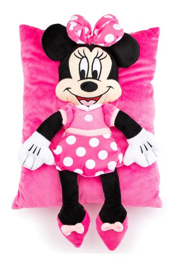 Jay Franco Pink Disney Minnie Mouse Plush Snuggle Pillow - Super Soft 3D Bed Cushion