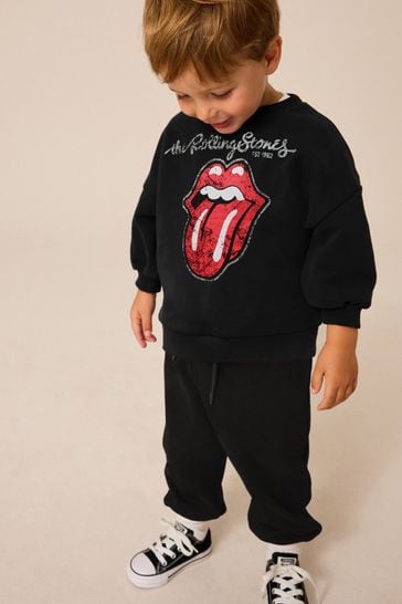 Buy Black Rolling Stones Crew Neck Sweatshirt 3mths 8yrs from Next Croatia