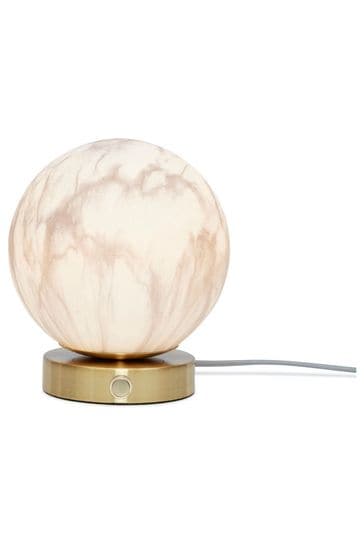 Its About Romi Gold Carrara White Marble Effect Table Lamp