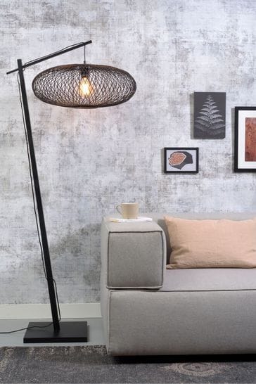 Good & Mojo Black Cango Bamboo Floor Lamp