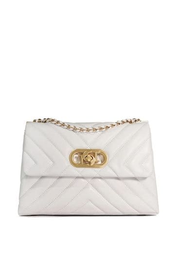 Buy Dune London White Small Regent Quilted Shoulder Bag from Next Cyprus