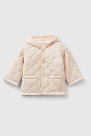 Buy Benetton Pink Quilted Coat from Next Luxembourg