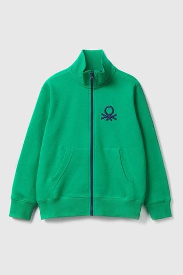 Benetton Boys Green Zip Jacket