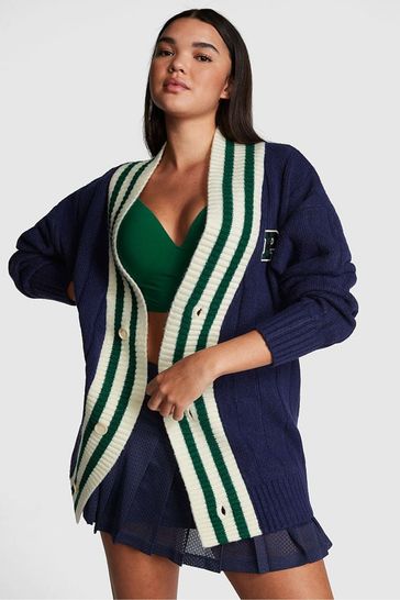 Navy blue pink sweater clearance