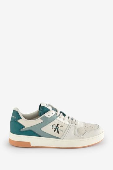 Calvin Klein Jeans White Basket Cupsole Trainers