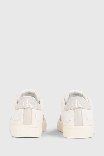Calvin klein jeans white trainers hotsell