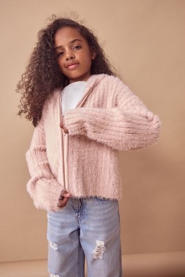Buy Pink Fluffy Hoodie 3 16yrs from Next Kuwait
