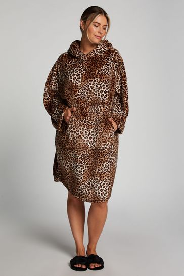 Hunkemöller Leopard Print Supersoft Fleece Blanket Hoodie