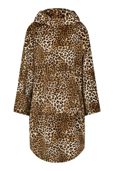 Buy Hunkem ller Leopard Print Supersoft Fleece Blanket Hoodie from