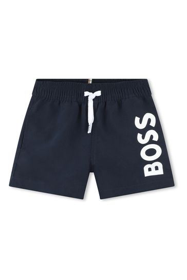 BOSS jet black Logo Swim Shorts
