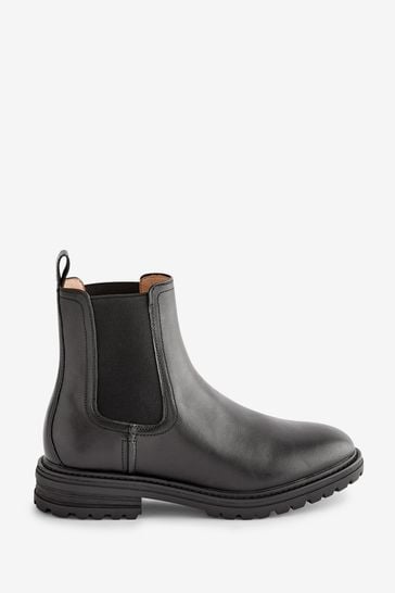 Buy River Island Wide Fit Faux Fur Leather Chelsea Boots bei Next