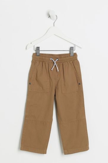 River Island Brown Mini Boys Carpenter Trousers