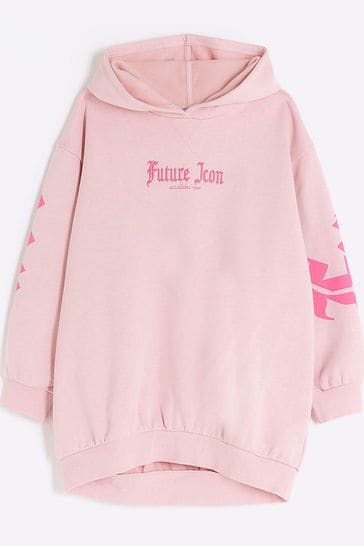 River island pink hoodie hotsell