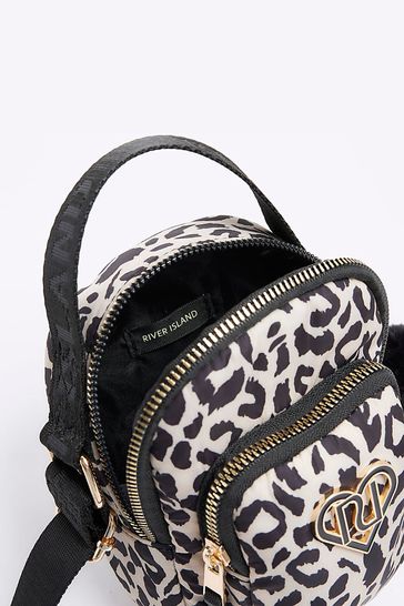 Buy River Island Brown Girls Nylon Leopard Festival Bag from Next