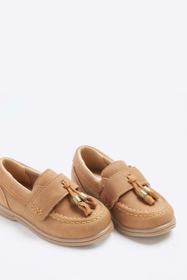 River Island Boys Faux Fur Suede Loafers