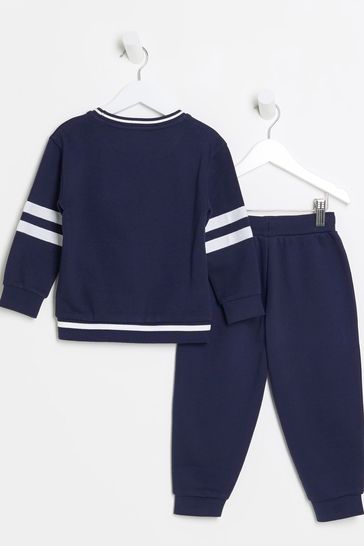 Buy River Island Blue Boys Varsity Blue Sweat Set from Next Bahrain
