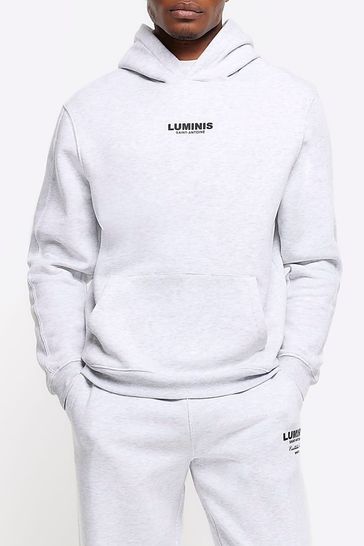 River Island Grey Long Sleeve Luminis Hoodie