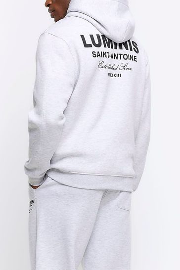 River Island Grey Long Sleeve Luminis Hoodie