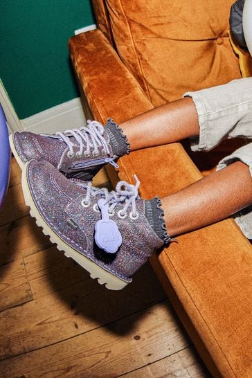 Buy Kickers Hi Glitter Text If Boots from Next Singapore