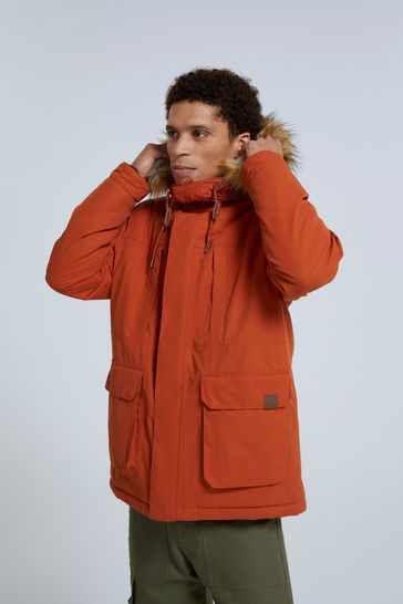 Animal Mens Orange Whitsand Sherpa Zip Jacket