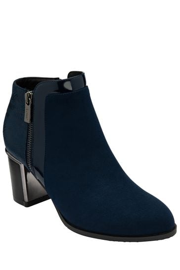 Lotus Blue Dark Ankle Boots
