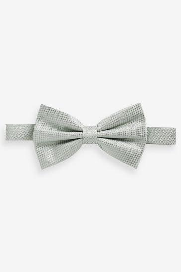 Light Green Textured Silk Bow Tie