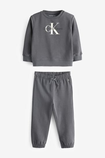 Calvin Klein Jeans Baby Grey Monogram Set