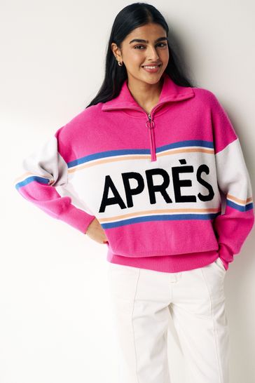 Pink zip 2025 jumper