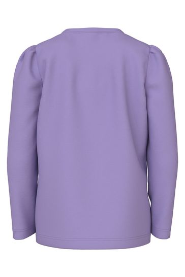 Purple long hot sale sleeve sweater