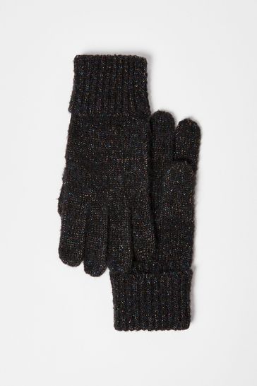 Black knit gloves cheap