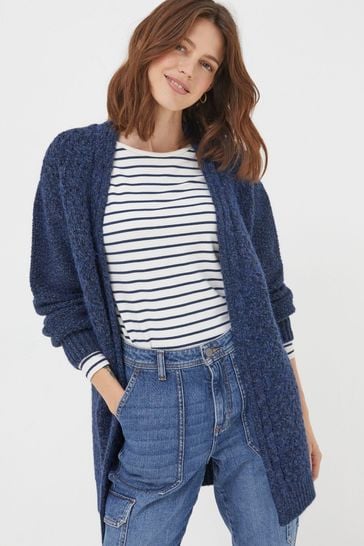 Fat face blue cardigan hot sale