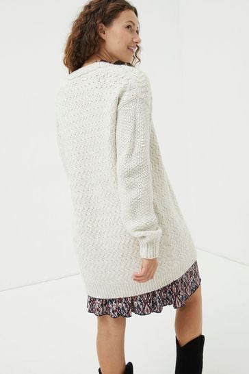 Buy Fat Face Natural Ezzie Cardigan from Next Hungary