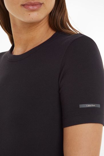 Calvin Klein Black Modal Rib T Shirt