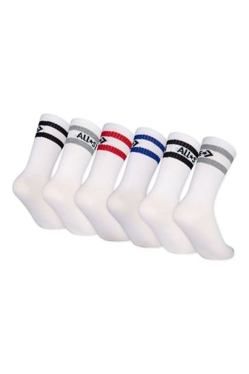Converse White Crew Socks 6 Pack